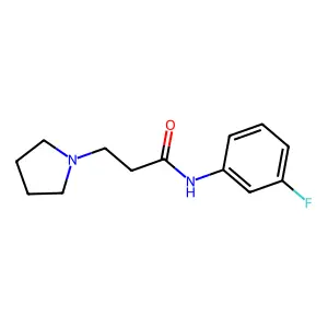 N-(3-fluorophenyl)-3-pyrrolidin-1-ylpropanamide structure