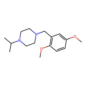 1-[(2,5-Dimethoxyphenyl)methyl]-4-propan-2-ylpiperazine structure