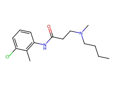 3-[butyl(methyl)amino]-N-(3-chloro-2-methylphenyl)propanamide structure