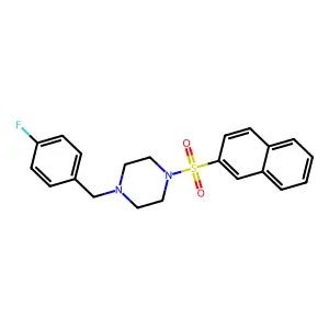 1-[(4-Fluorophenyl)methyl]-4-naphthalen-2-ylsulfonylpiperazine structure
