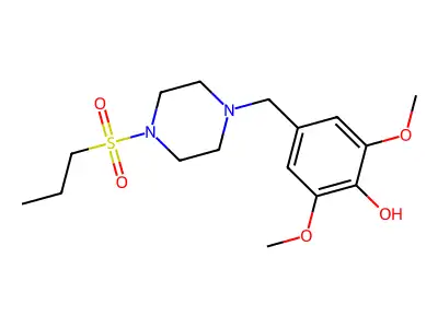 2,6-Dimethoxy-4-[(4-propylsulfonylpiperazin-1-yl)methyl]phenol structure