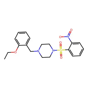 1-[(2-Ethoxyphenyl)methyl]-4-(2-nitrophenyl)sulfonylpiperazine structure