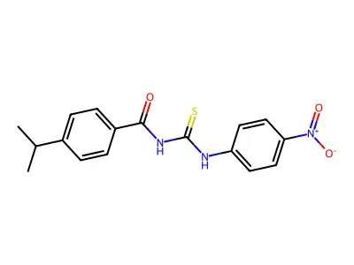 N-[(4-nitrophenyl)carbamothioyl]-4-propan-2-ylbenzamide structure