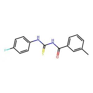 N-[(4-fluorophenyl)carbamothioyl]-3-methylbenzamide structure