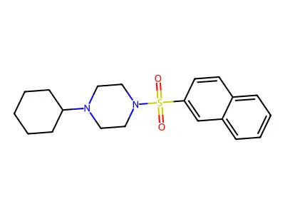 1-Cyclohexyl-4-naphthalen-2-ylsulfonylpiperazine structure