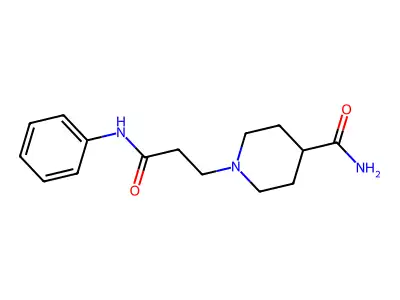 1-(3-Anilino-3-oxopropyl)piperidine-4-carboxamide structure