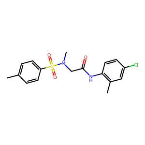 N-(4-chloro-2-methylphenyl)-2-[methyl-(4-methylphenyl)sulfonylamino]acetamide structure