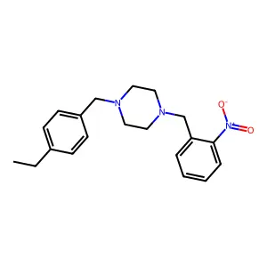 1-(4-Ethylbenzyl)-4-(2-nitrobenzyl)piperazine structure