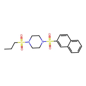 1-Naphthalen-2-ylsulfonyl-4-propylsulfonylpiperazine structure