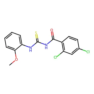 2,4-dichloro-N-[(2-methoxyphenyl)carbamothioyl]benzamide structure