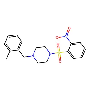 1-[(2-Methylphenyl)methyl]-4-(2-nitrophenyl)sulfonylpiperazine structure