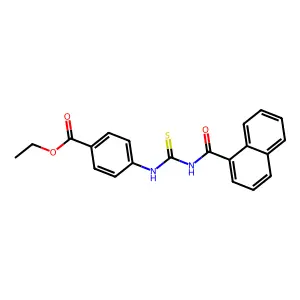 Ethyl 4-{[(naphthalen-1-ylcarbonyl)carbamothioyl]amino}benzoate structure