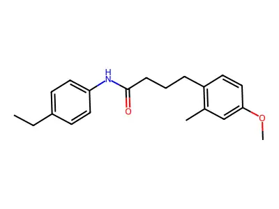 N-(4-ethylphenyl)-4-(4-methoxy-2-methylphenyl)butanamide structure