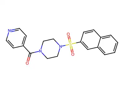 (4-Naphthalen-2-ylsulfonylpiperazin-1-yl)-pyridin-4-ylmethanone structure