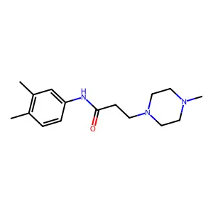 N-(3,4-dimethylphenyl)-3-(4-methylpiperazin-1-yl)propanamide structure
