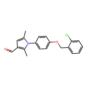 1-{4-[(2-chlorobenzyl)oxy]phenyl}-2,5-dimethyl-1H-pyrrole-3-carbaldehyde structure