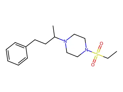 1-Ethylsulfonyl-4-(4-phenylbutan-2-yl)piperazine structure