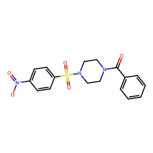 [4-(4-Nitrophenyl)sulfonylpiperazin-1-yl]-phenylmethanone structure