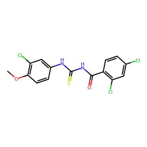 2,4-dichloro-N-[(3-chloro-4-methoxyphenyl)carbamothioyl]benzamide structure