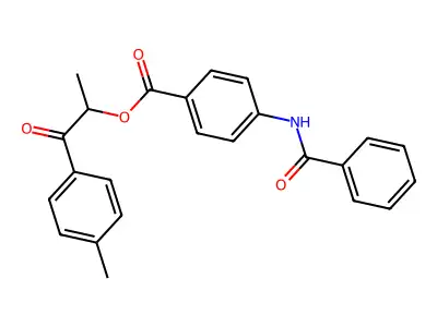 [1-(4-Methylphenyl)-1-oxopropan-2-yl] 4-benzamidobenzoate structure