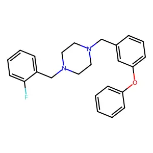 1-[(2-Fluorophenyl)methyl]-4-[(3-phenoxyphenyl)methyl]piperazine structure