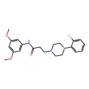 N-(3,5-dimethoxyphenyl)-3-[4-(2-fluorophenyl)piperazin-1-yl]propanamide structure