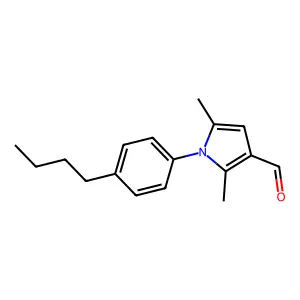 1-(4-butylphenyl)-2,5-dimethyl-1H-pyrrole-3-carbaldehyde structure