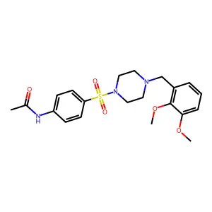 N-(4-{[4-(2,3-dimethoxybenzyl)piperazin-1-yl]sulfonyl}phenyl)acetamide structure
