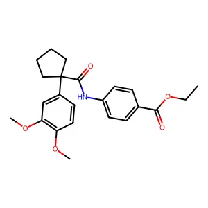 Ethyl 4-({[1-(3,4-dimethoxyphenyl)cyclopentyl]carbonyl}amino)benzoate structure