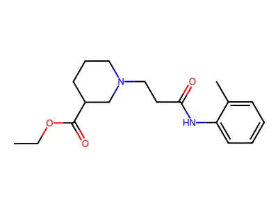 Ethyl 1-[3-oxo-3-(2-toluidino)propyl]-3-piperidinecarboxylate structure