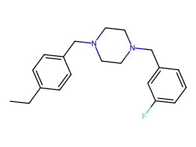 1-[(4-Ethylphenyl)methyl]-4-[(3-fluorophenyl)methyl]piperazine structure