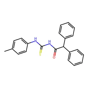 N-[(4-methylphenyl)carbamothioyl]-2,2-diphenylacetamide structure