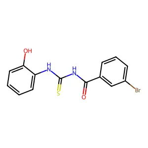 3-bromo-N-[(2-hydroxyphenyl)carbamothioyl]benzamide structure