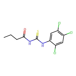 N-[(2,4,5-trichlorophenyl)carbamothioyl]butanamide structure