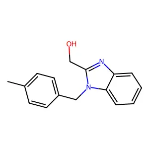 {1-[(4-methylphenyl)methyl]-1H-1,3-benzodiazol-2-yl}methanol structure