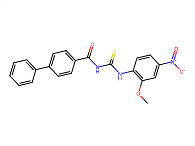 N-[(2-methoxy-4-nitrophenyl)carbamothioyl]-4-phenylbenzamide structure