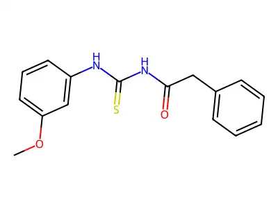 N-(3-methoxyphenyl)-N'-(phenylacetyl)thiourea structure