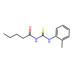 N-[(2-methylphenyl)carbamothioyl]pentanamide structure