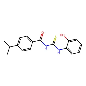 N-[(2-hydroxyphenyl)carbamothioyl]-4-propan-2-ylbenzamide structure