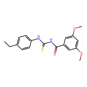 N-[(4-ethylphenyl)carbamothioyl]-3,5-dimethoxybenzamide structure