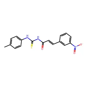 (E)-N-[(4-methylphenyl)carbamothioyl]-3-(3-nitrophenyl)prop-2-enamide structure