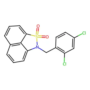 2-(2,4-dichlorobenzyl)-2H-naphtho[1,8-cd]isothiazole 1,1-dioxide structure