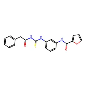 N-(3-{[(phenylacetyl)carbamothioyl]amino}phenyl)furan-2-carboxamide structure