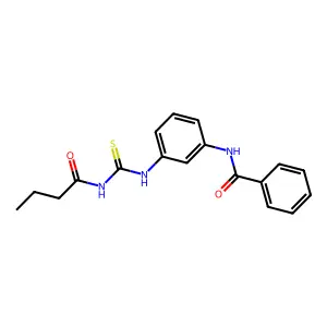 N-{3-[(butanamidomethanethioyl)amino]phenyl}benzamide structure