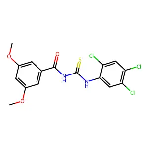 3,5-dimethoxy-N-[(2,4,5-trichlorophenyl)carbamothioyl]benzamide structure