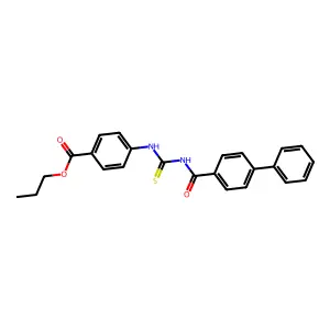 Propyl 4-{[(biphenyl-4-ylcarbonyl)carbamothioyl]amino}benzoate structure