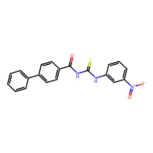 N-[(3-nitrophenyl)carbamothioyl]-4-phenylbenzamide structure