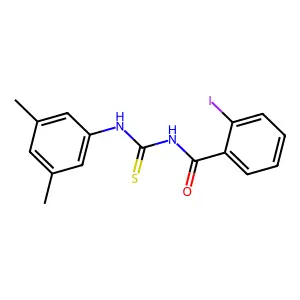 N-[(3,5-dimethylphenyl)carbamothioyl]-2-iodobenzamide structure