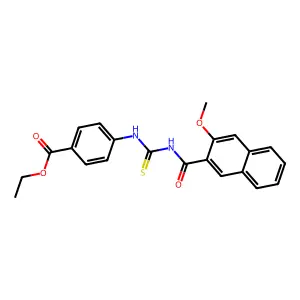 Ethyl 4-({[(3-methoxynaphthalen-2-yl)carbonyl]carbamothioyl}amino)benzoate structure
