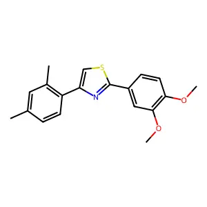 2-(3,4-Dimethoxyphenyl)-4-(2,4-dimethylphenyl)-1,3-thiazole structure